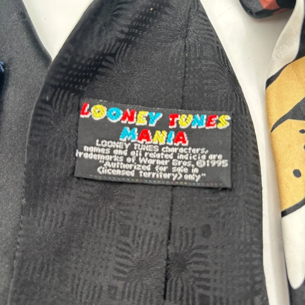 Vtg Looney Tunes‎ Neck Ties Daffy Duck Tazmanian Devil Lot of 3